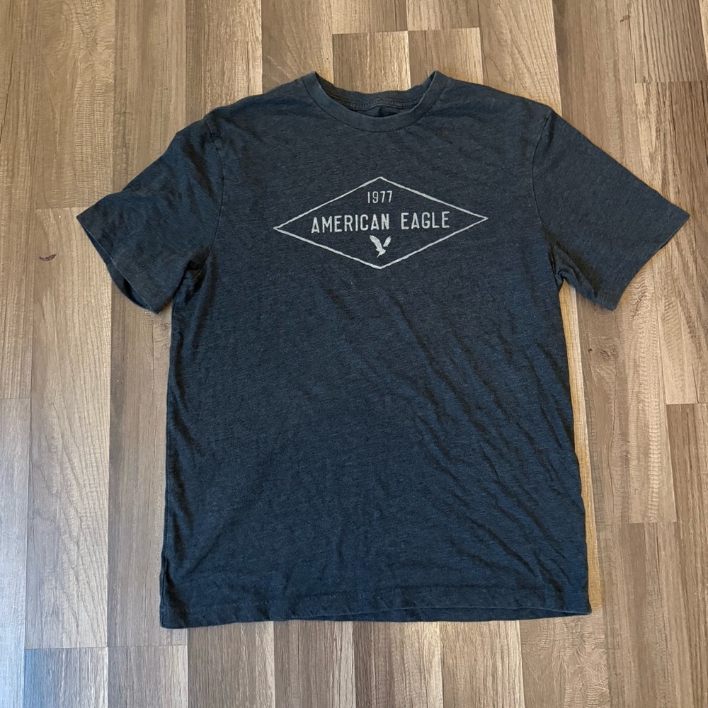 American Eagle Outfitters Dark Gray Graphic Tee - Picture 1 of 5